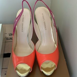 Audrey Brooke Orange Multi Stilettos